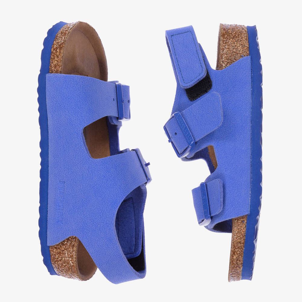 Birkenstock-صندل جلد صناعي لون أزرق | Childrensalon