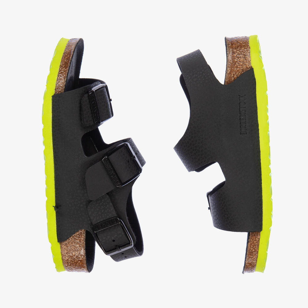 Birkenstock-Boys Black Buckled Sandals | Childrensalon