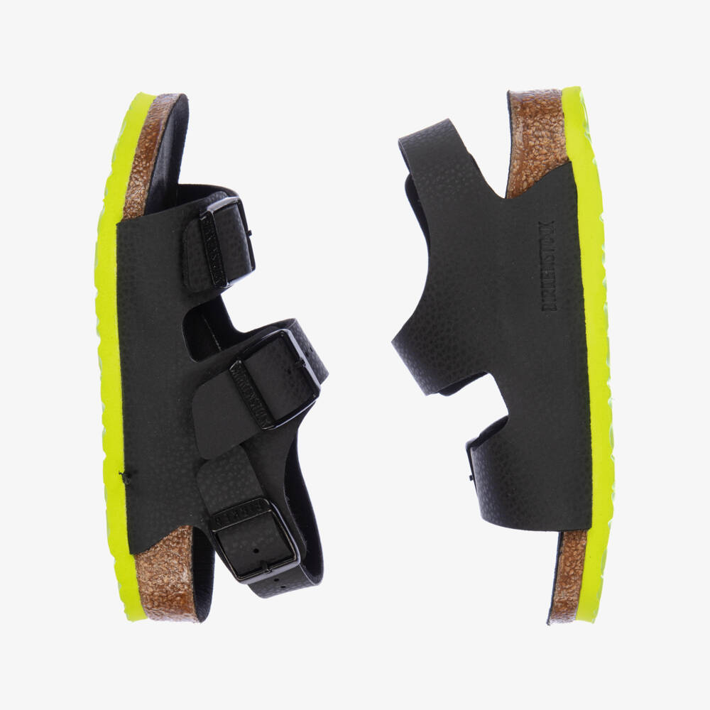 Birkenstock-Boys Black Buckled Sandals | Childrensalon
