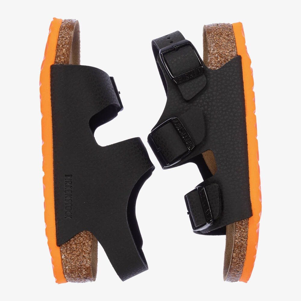 Birkenstock-Boys Black Milano Sandals | Childrensalon