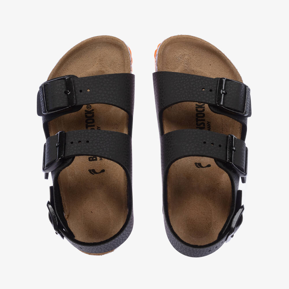 Birkenstock-Boys Black Milano Sandals | Childrensalon