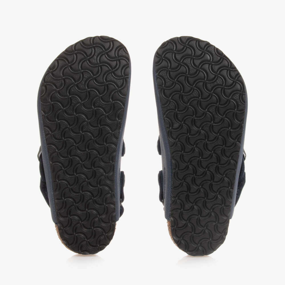 Birkenstock-Boys Blue Faux Leather Clog Sandals | Childrensalon