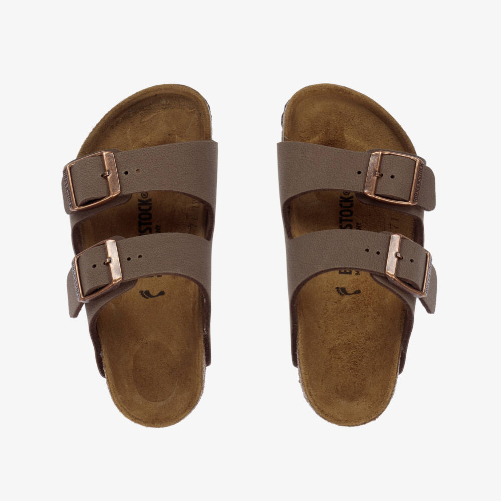 Birkenstock-Коричневые сандалии из искусственной кожи с пряжками | Childrensalon