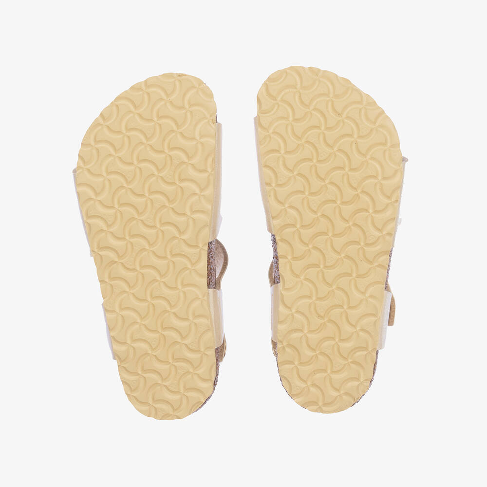 Birkenstock-Girls Ivory Buckle Sandals | Childrensalon