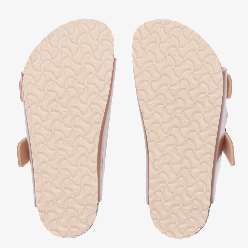 Birkenstock-Сандалии цвета розового золота с пряжками для девочек | Childrensalon