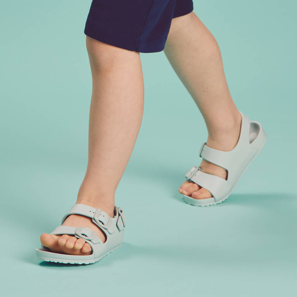 Birkenstock-Green Milano Buckle Sandals | Childrensalon