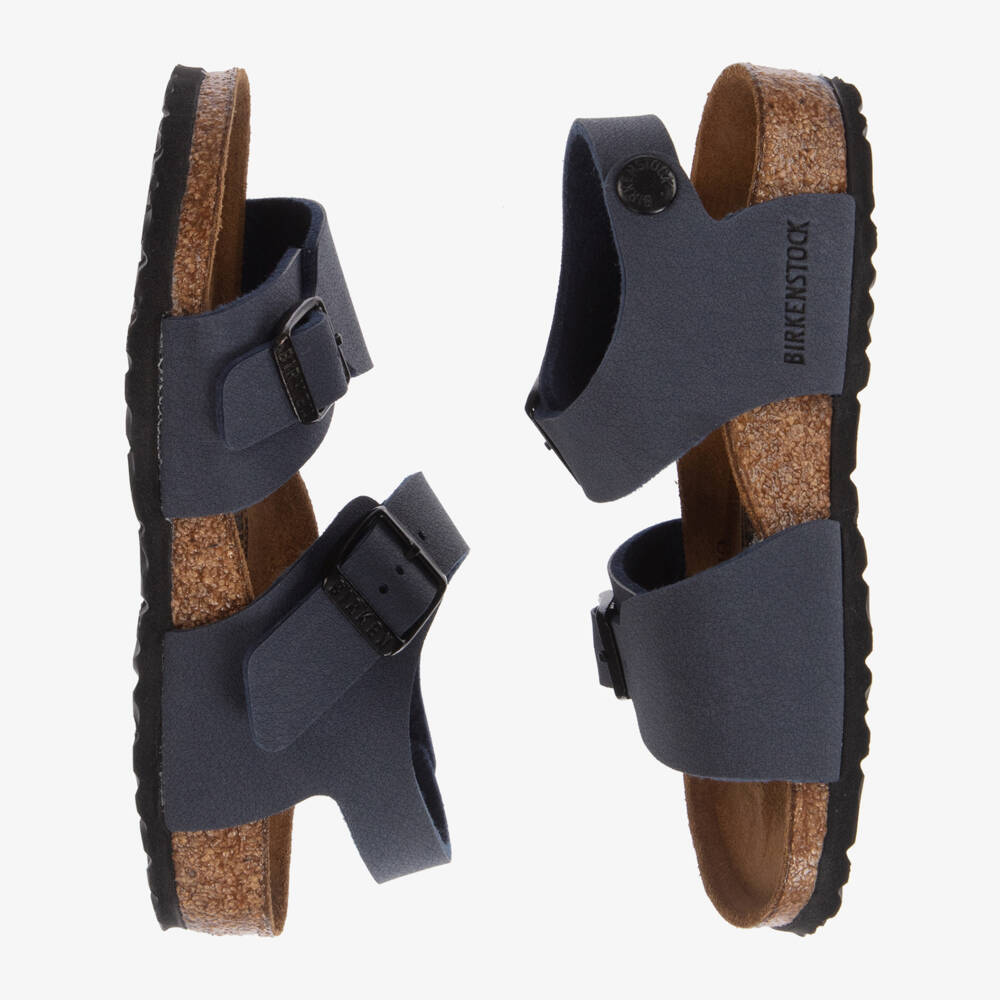 Birkenstock-صندل جلد صناعي لون كحلي | Childrensalon