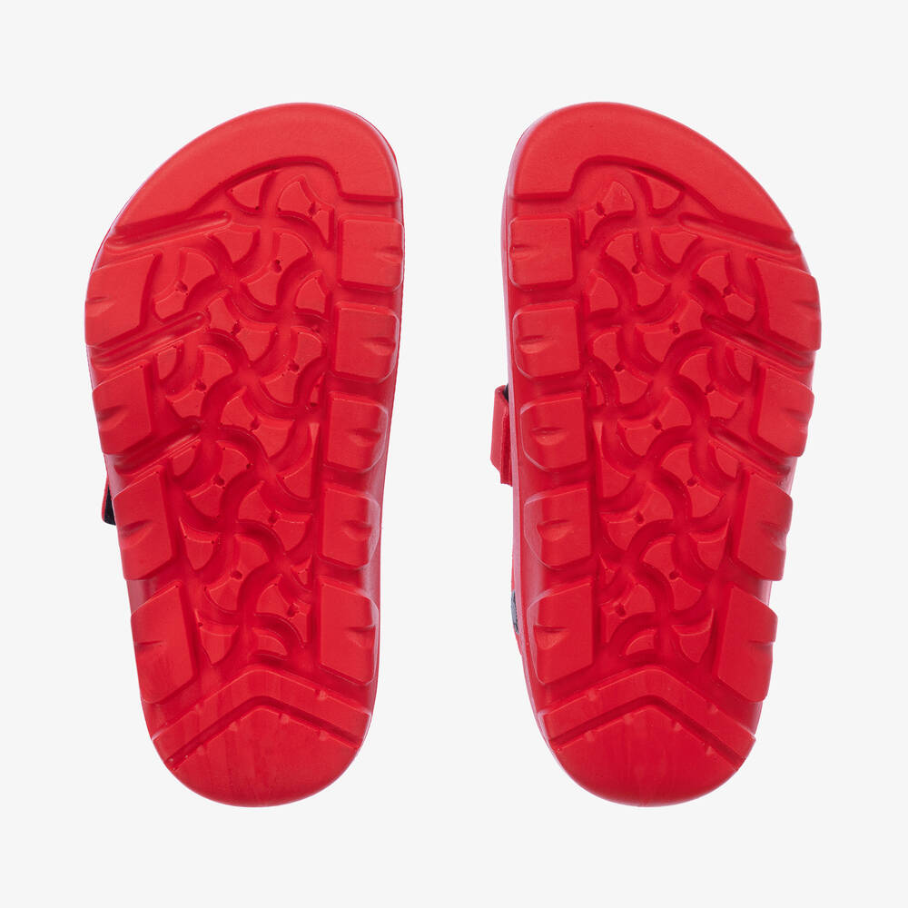 Birkenstock-Red Velcro Sandals | Childrensalon