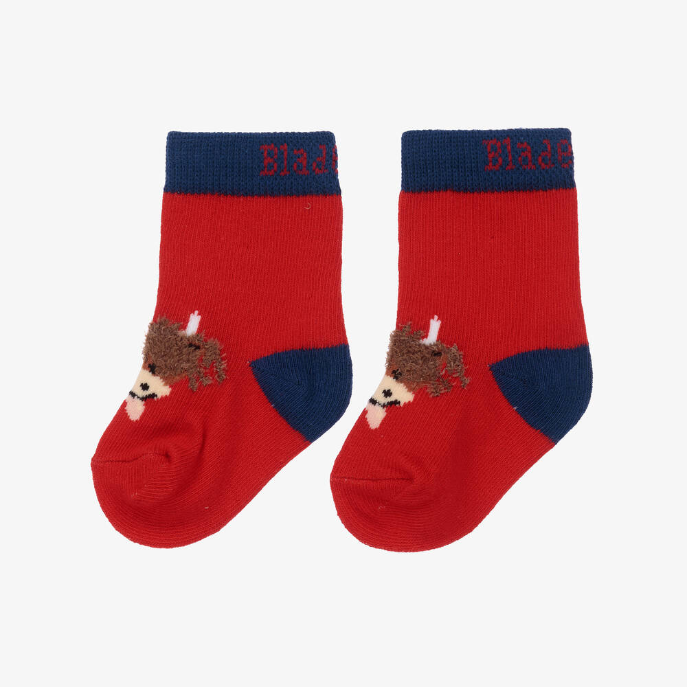 Blade & Rose-Boys Red Highland Cow Socks | Childrensalon