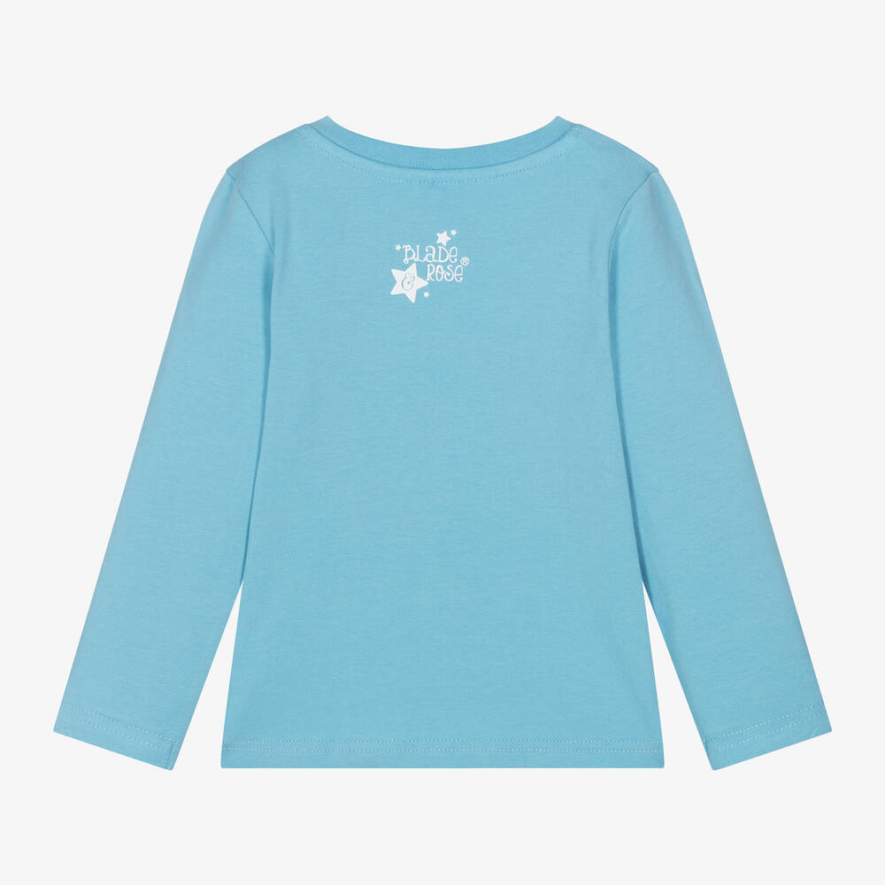 Blade & Rose-Girls Blue Cotton Bella The Horse Top | Childrensalon