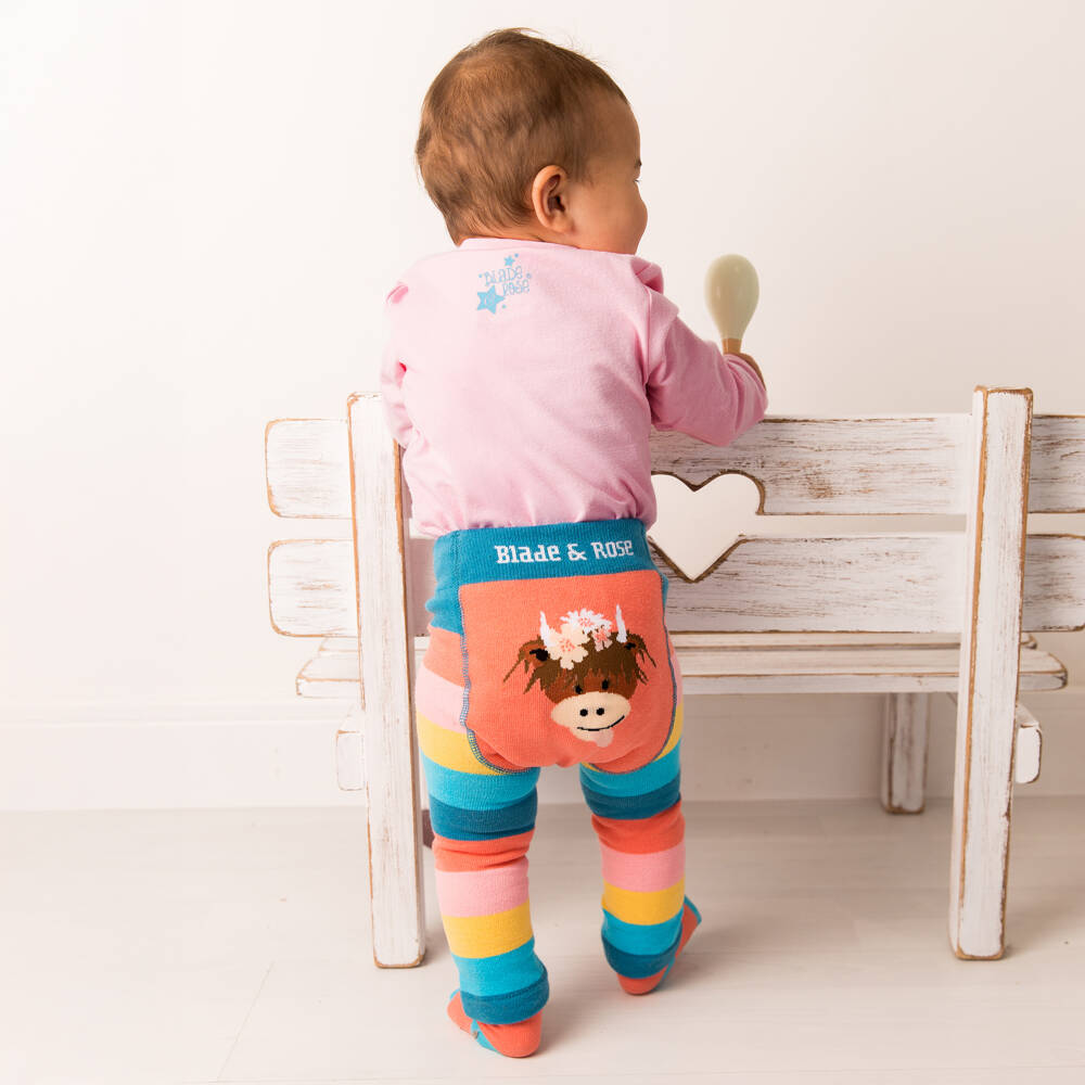 Blade & Rose-Girls Pink Cotton Bonnie Highland Cow Top | Childrensalon