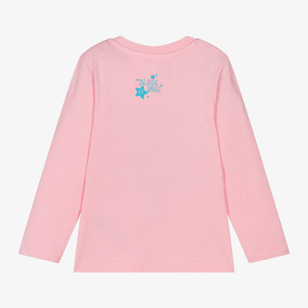Blade & Rose-Girls Pink Cotton Bonnie Highland Cow Top | Childrensalon
