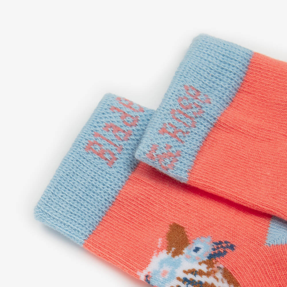 Blade & Rose-Girls Pink Cotton Horse Socks | Childrensalon