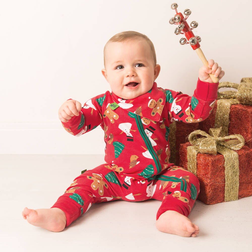 Blade & Rose-Red Christmas Cotton Romper | Childrensalon