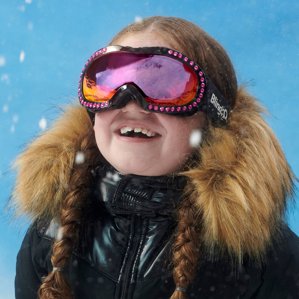 Bling2o-Black & Pink Ski Goggles | Childrensalon