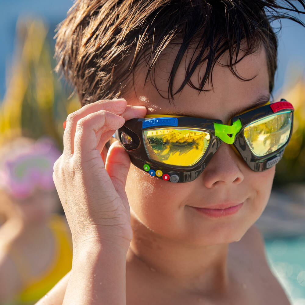 Bling2o-Boys Black Gamer Swimming Goggles | Childrensalon
