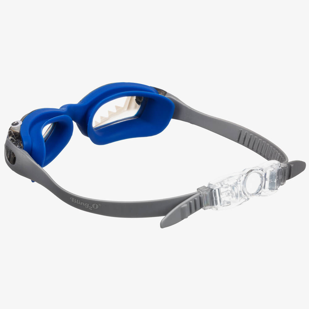 Bling2o-نظارات غوغلز للسباحة بطبعة أسنان القرش لون أزرق ورمادي للأولاد | Childrensalon