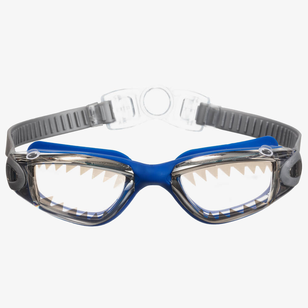 Bling2o-نظارات غوغلز للسباحة بطبعة أسنان القرش لون أزرق ورمادي للأولاد | Childrensalon