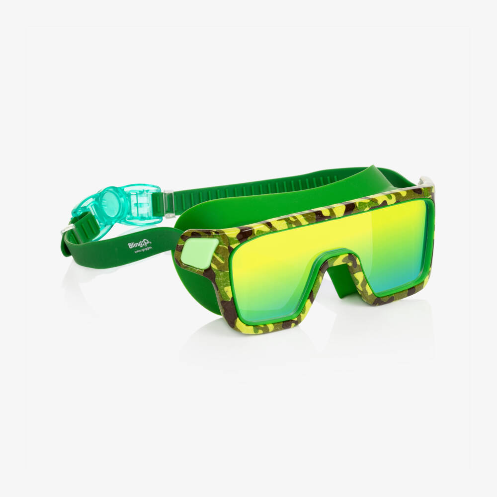 Bling2o-Boys Green Camouflage Swimming Mask | Childrensalon