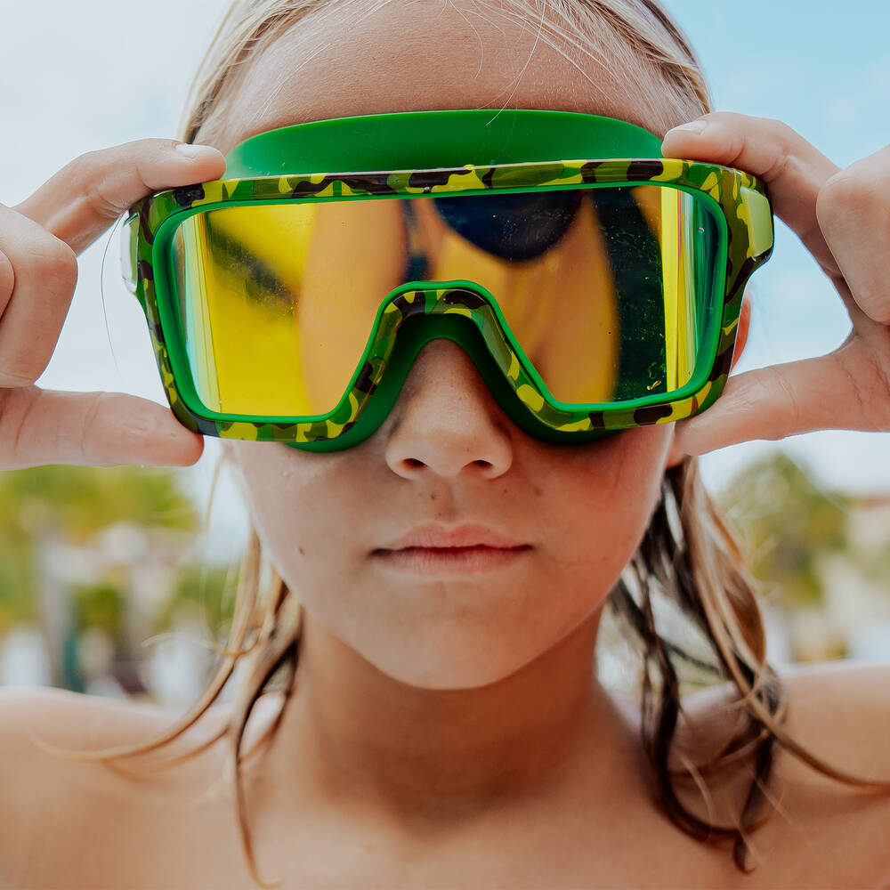 Bling2o-قناعة سباحة بنقشة كاموفلاج لون أخضر للأولاد | Childrensalon