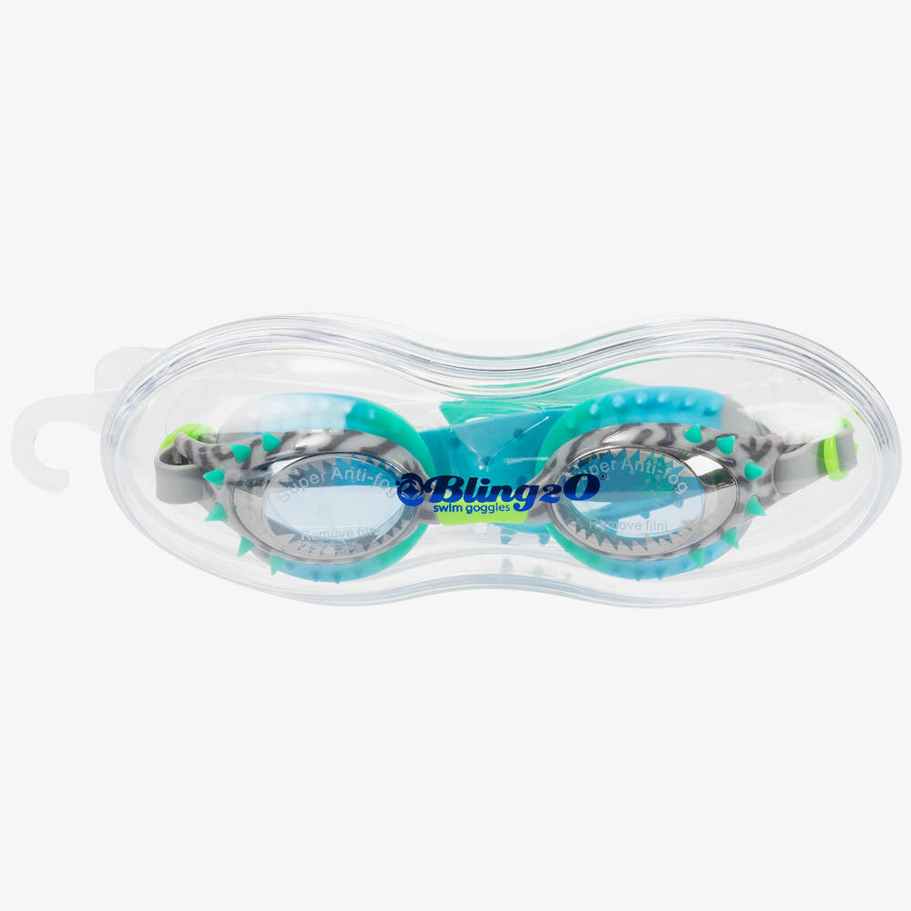 Bling2o-Boys Grey & Blue Swimming Goggles | Childrensalon