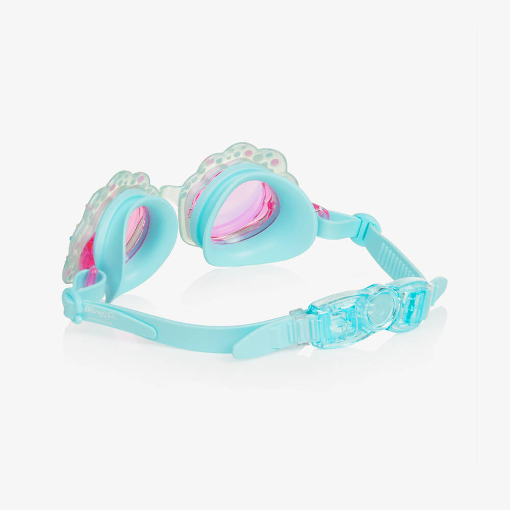 Bling2o-Girls Aqua Blue Sea Shell Swimming Goggles | Childrensalon