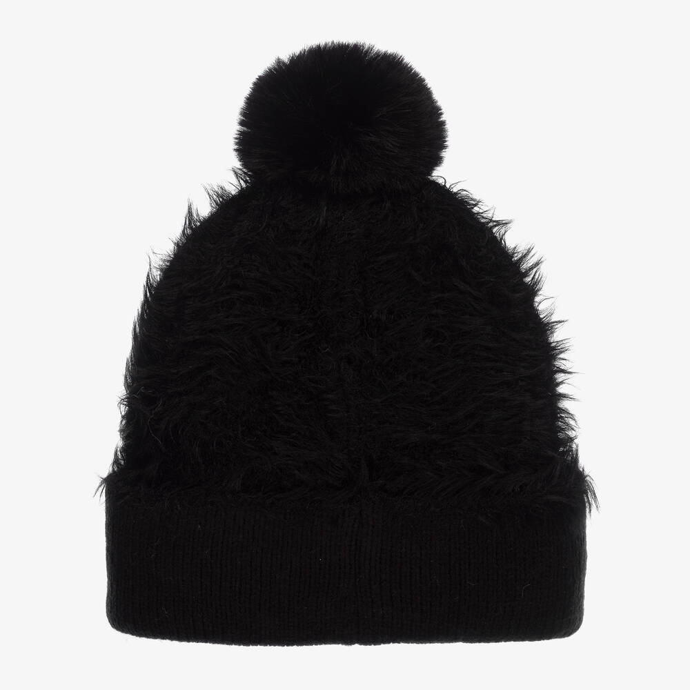 Bling2o-Girls Black Wool Pom-Pom Hat | Childrensalon
