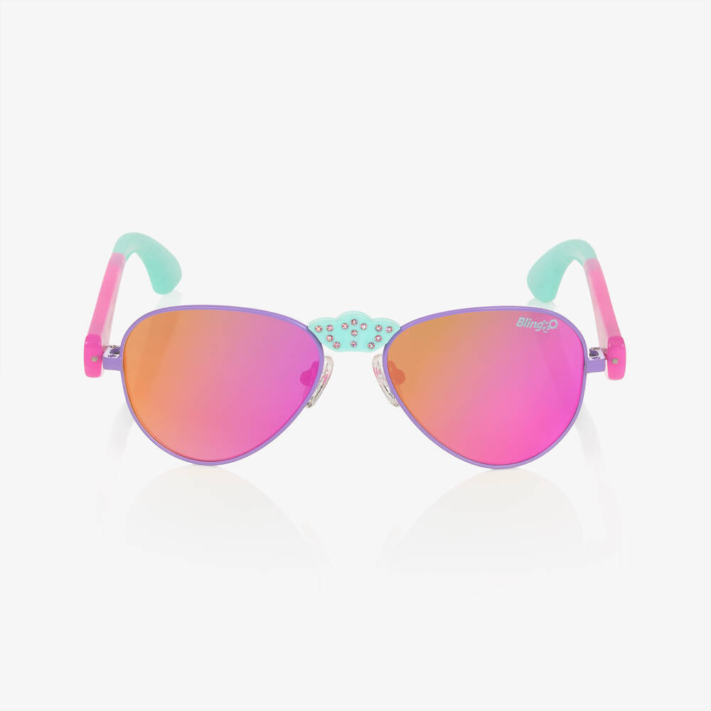 Bling2o-Girls Pink Aviator Sunglasses (UVA/UVB) | Childrensalon