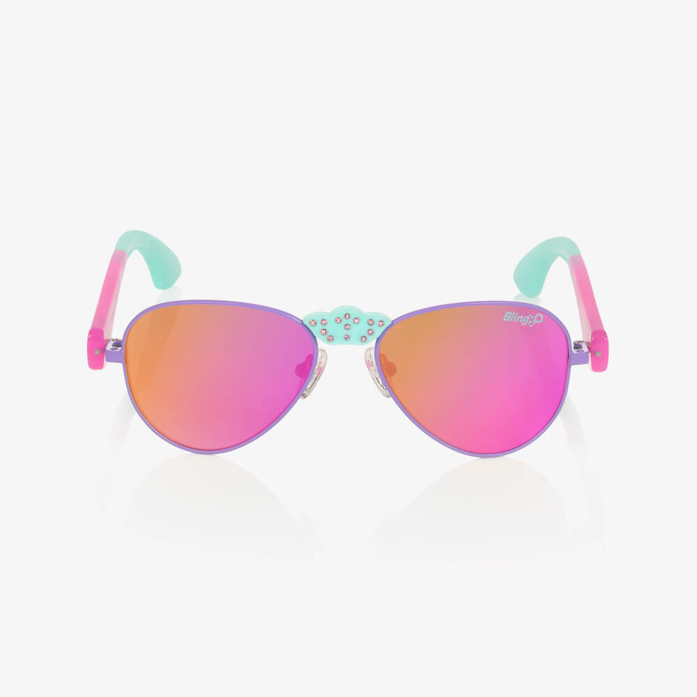 Bling2o-Girls Pink Aviator Sunglasses (UVA/UVB) | Childrensalon