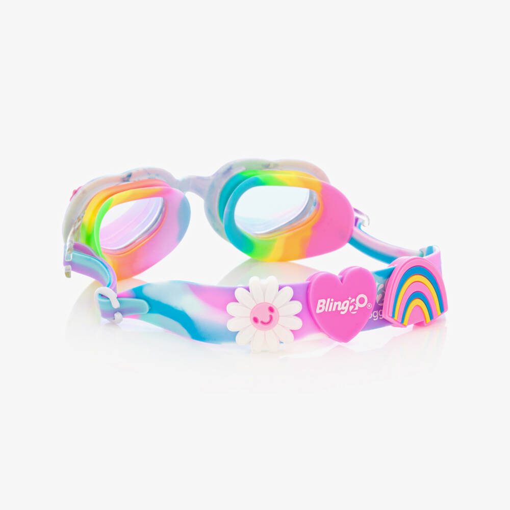 Bling2o-Фиолетовые очки для плавания с оправой-сердечками | Childrensalon