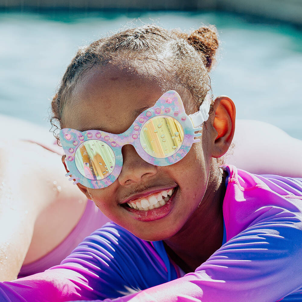 Bling2o-Розово-фиолетовые очки для плавания Кошка | Childrensalon