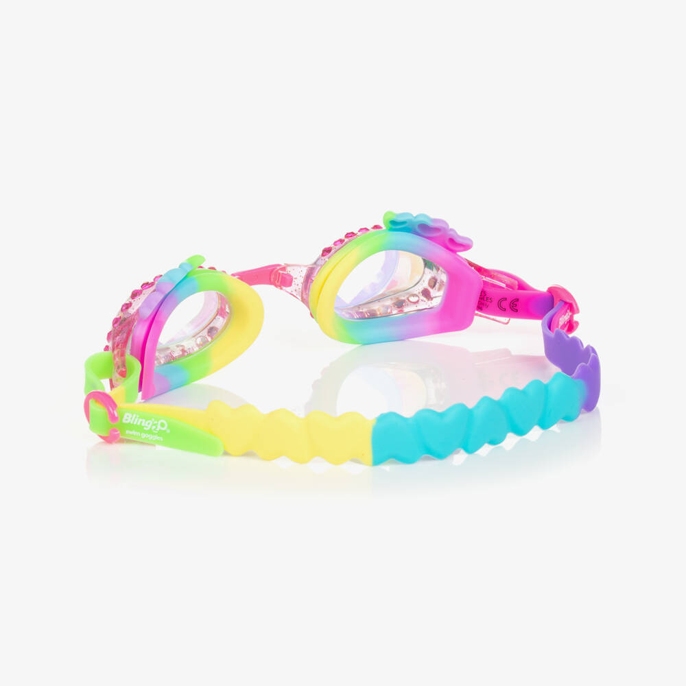 Bling2o-Rainbow Heart Swimming Goggles | Childrensalon