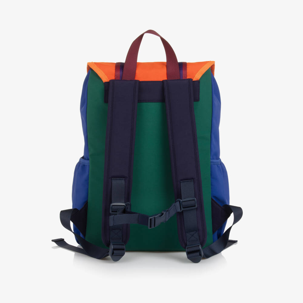Bobo Choses-Blue & Green Colourblock Backpack (42cm) | Childrensalon