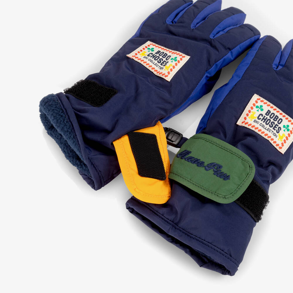 Bobo Choses-Синие лыжные перчатки с подкладкой из флиса для мальчиков | Childrensalon