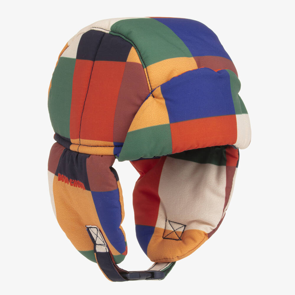 Bobo Choses-Boys Blue & Yellow Colourblock Checked Hat | Childrensalon