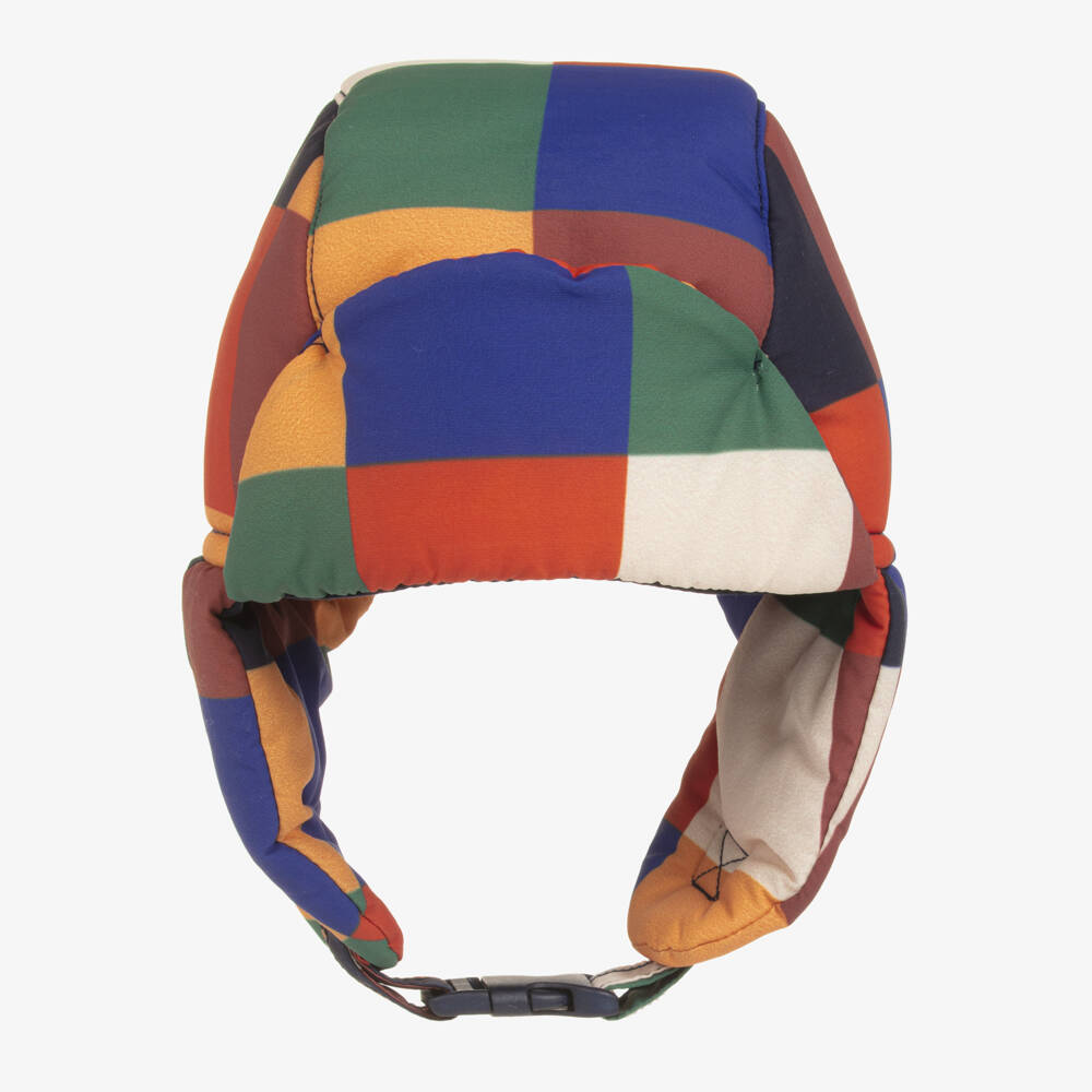 Bobo Choses-Boys Blue & Yellow Colourblock Checked Hat | Childrensalon