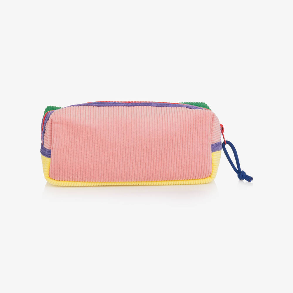 Bobo Choses-Girls Green Corduroy Colourblock Pencil Case (19cm) | Childrensalon