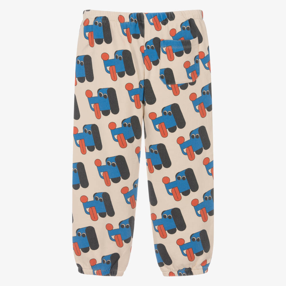 Bobo Choses-Ivory Dog Print Organic Cotton Jersey Joggers | Childrensalon