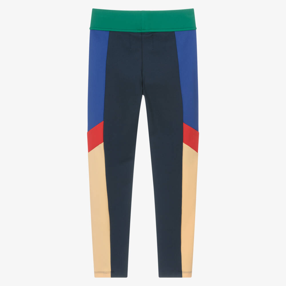 Bobo Choses-Navy Blue Colourblock Base Layer Leggings | Childrensalon