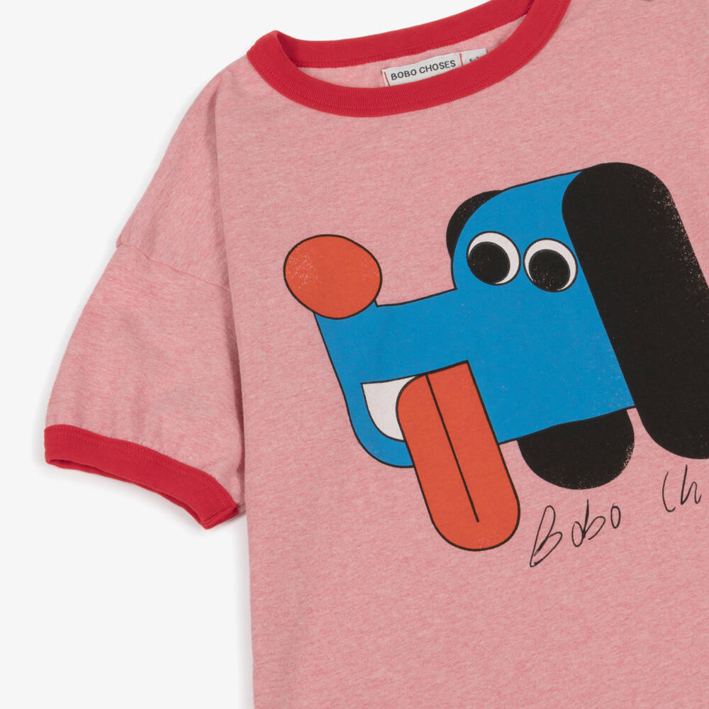 Bobo Choses-Red Dog Print Cotton Jersey T-Shirt | Childrensalon