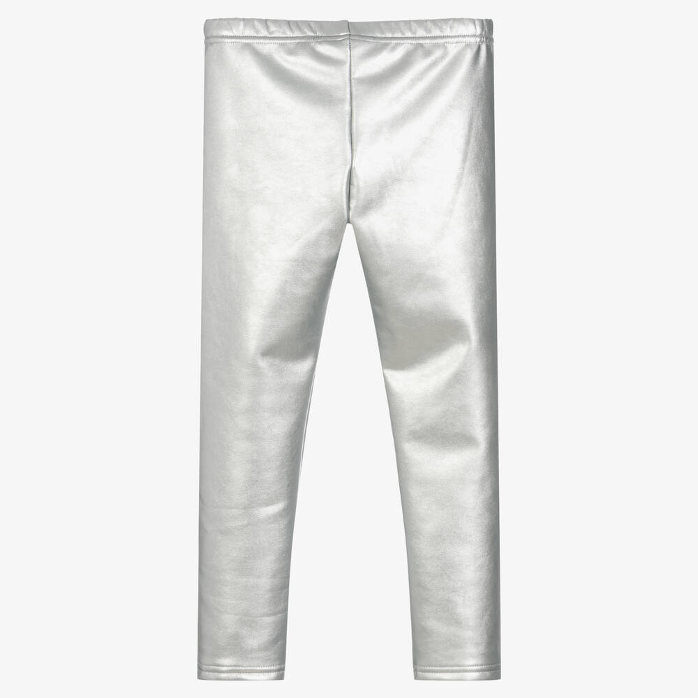 Boboli-Серебристые легинсы из искусственной кожи | Childrensalon