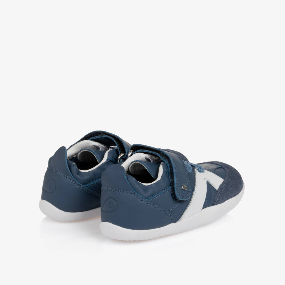 Bobux Xplorer-Baby Boys Blue Leather First Walker Trainers | Childrensalon