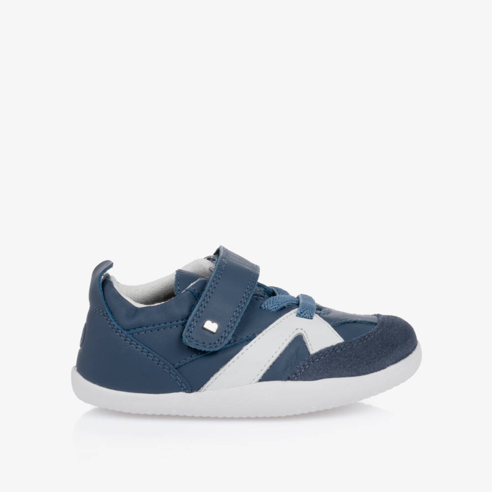 Bobux Xplorer-Baby Boys Blue Leather First Walker Trainers | Childrensalon