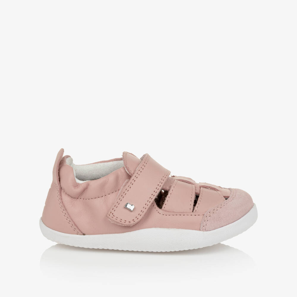 Bobux Хплорер-Baby Girls Pale Pink Leather First Walker Sandals | Childrensalon