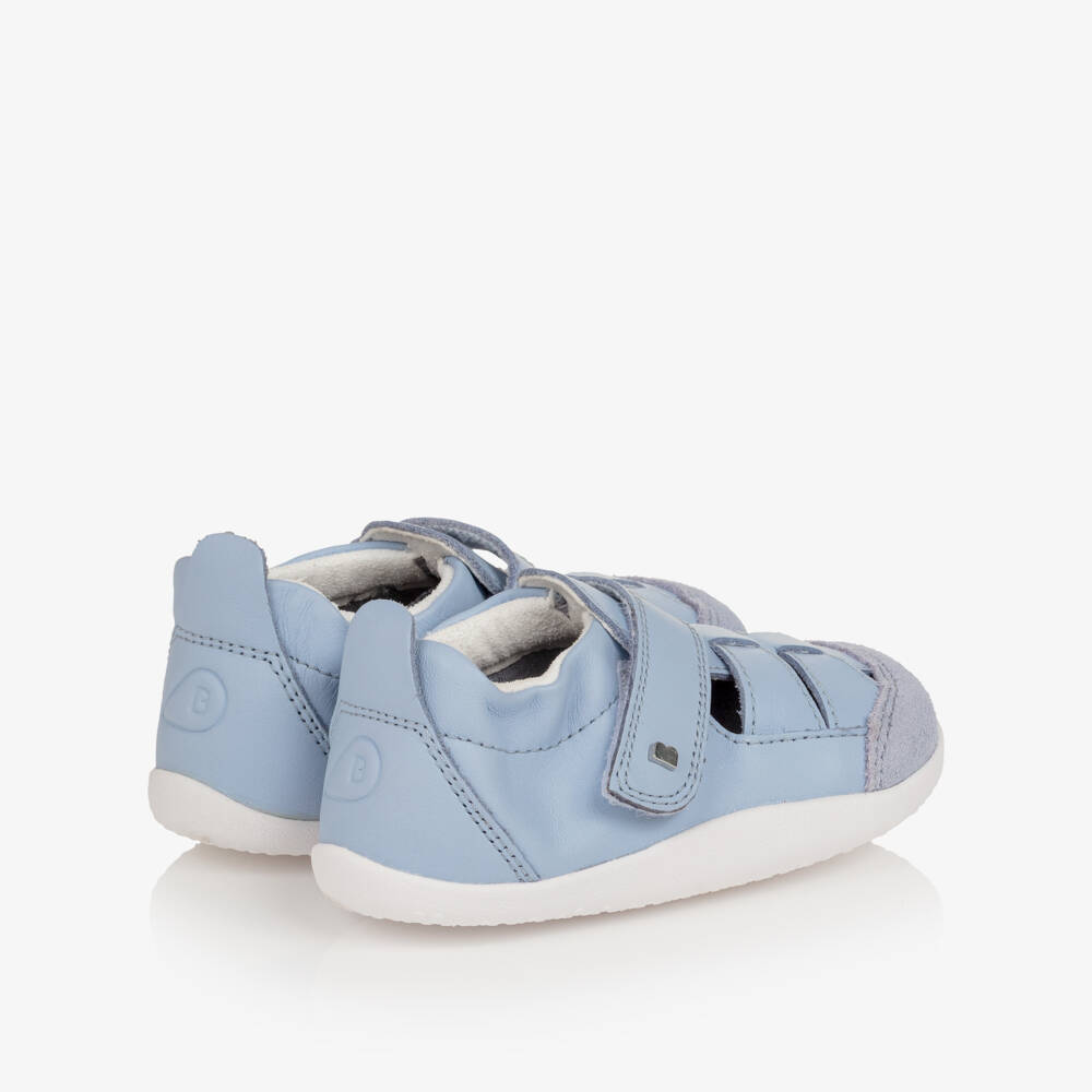 Bobux Хплорер-Baby Sky Blue Leather First Walker Sandals | Childrensalon