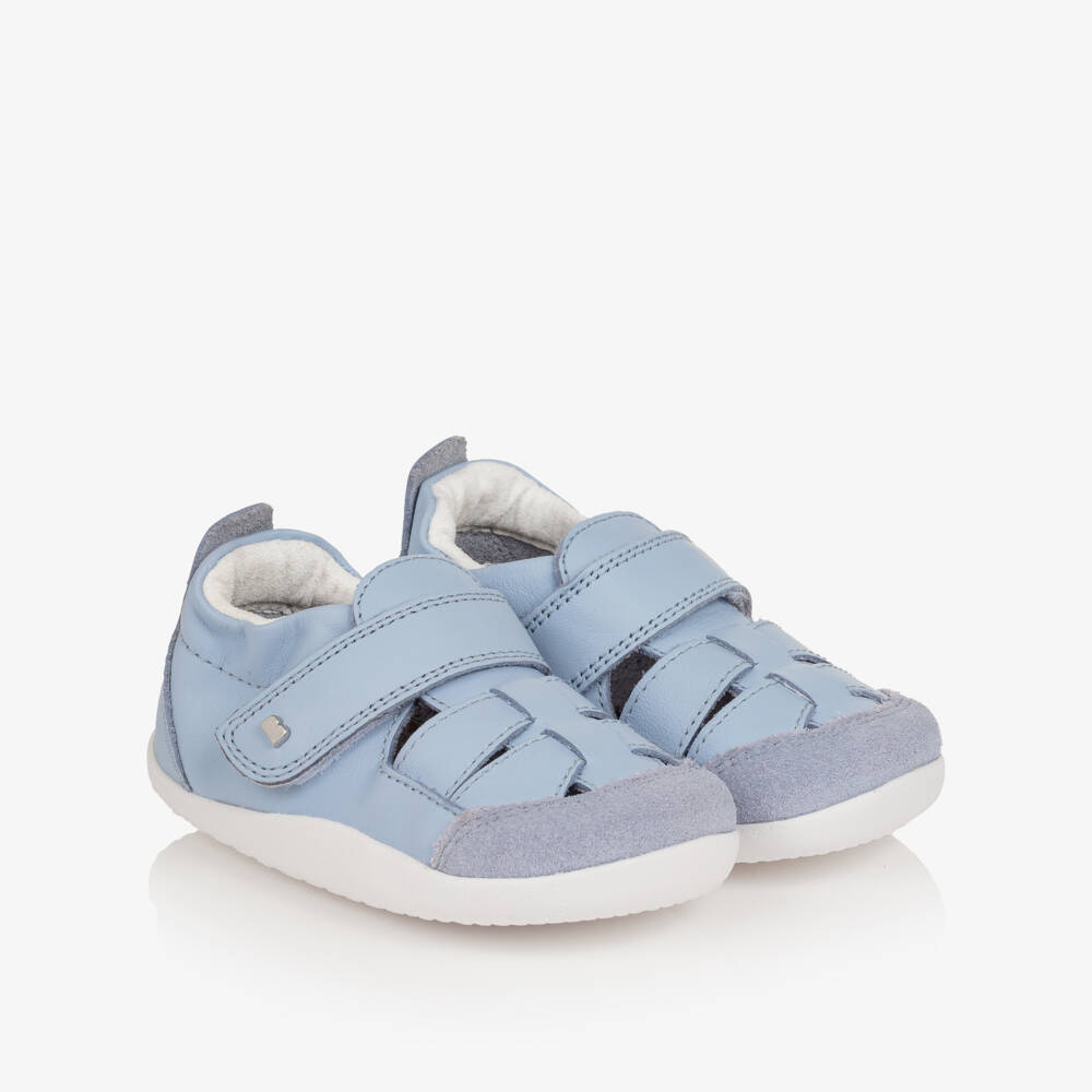 Bobux Хплорер-Baby Sky Blue Leather First Walker Sandals | Childrensalon