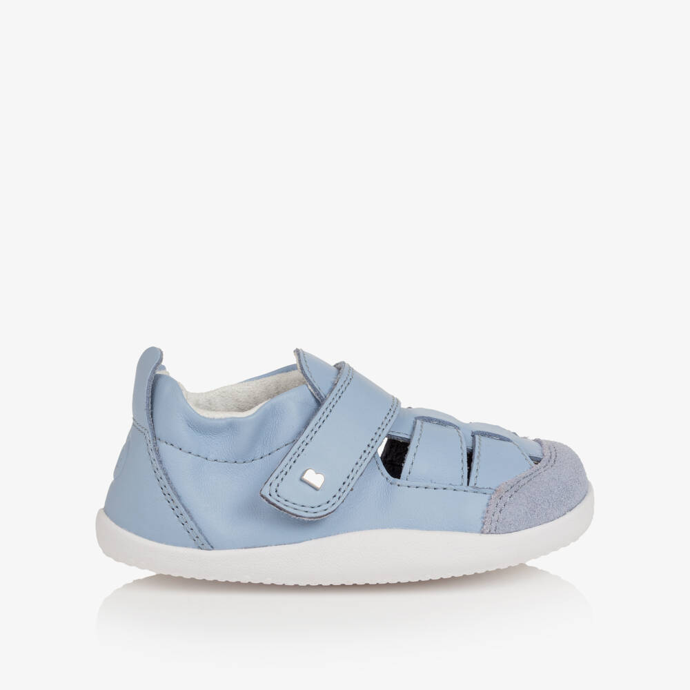 Bobux Хплорер-Baby Sky Blue Leather First Walker Sandals | Childrensalon