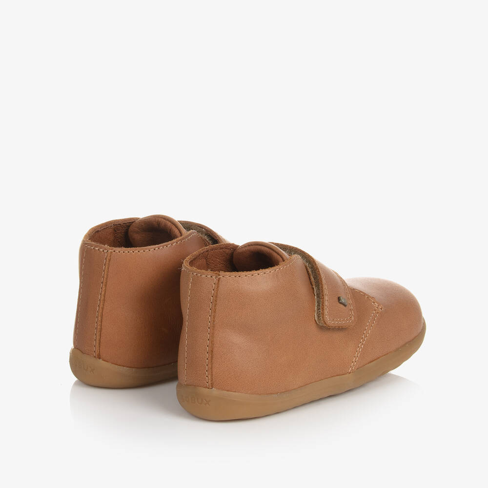 Bobux-Коричневые кожаные ботинки-пинетки | Childrensalon