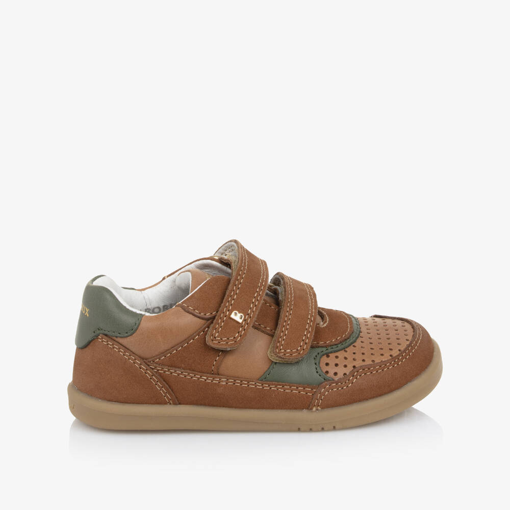 Bobux IWalk-Boys Brown Leather IWalk Trainers | Childrensalon