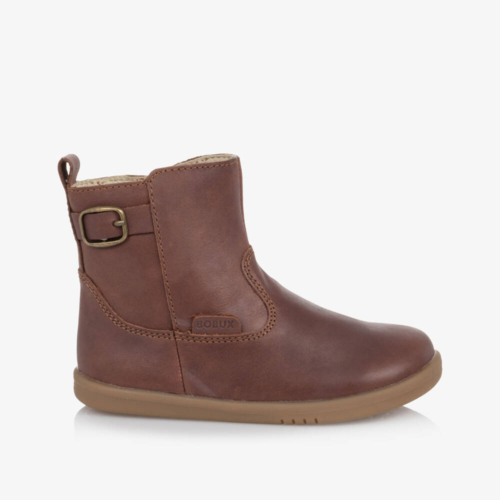 Bobux-Cappuccino Brown Leather I-Walk Boots | Childrensalon